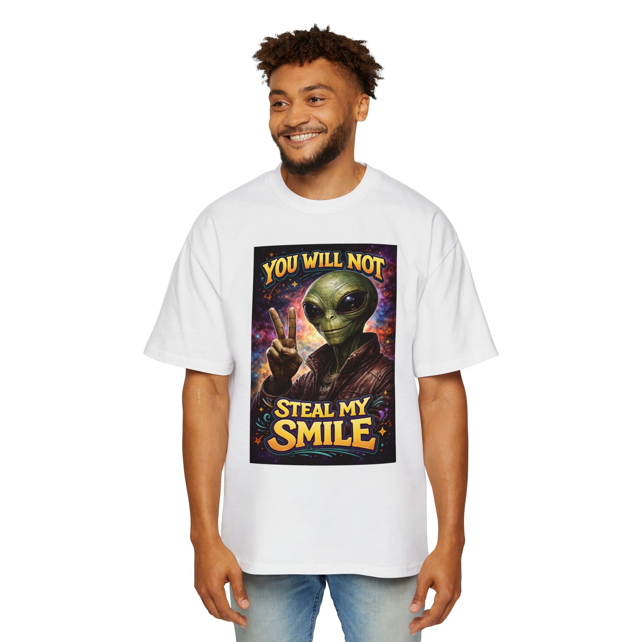 Alien Graphic Tee — "You Will Not Steal My Smile" Cotton T‑Shirt